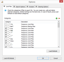 Showing the options for the Disk Cleaner module in WinUtilities Professional Edition